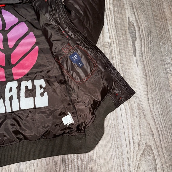 Vintage GAP brown Down puffer hooded fur collar parka jacket winter coat XL - Picture 10 of 15